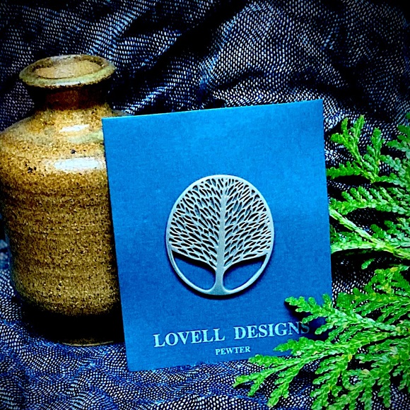 NWT Tree of Life fine pewter pin 0S - Picture 1 of 4